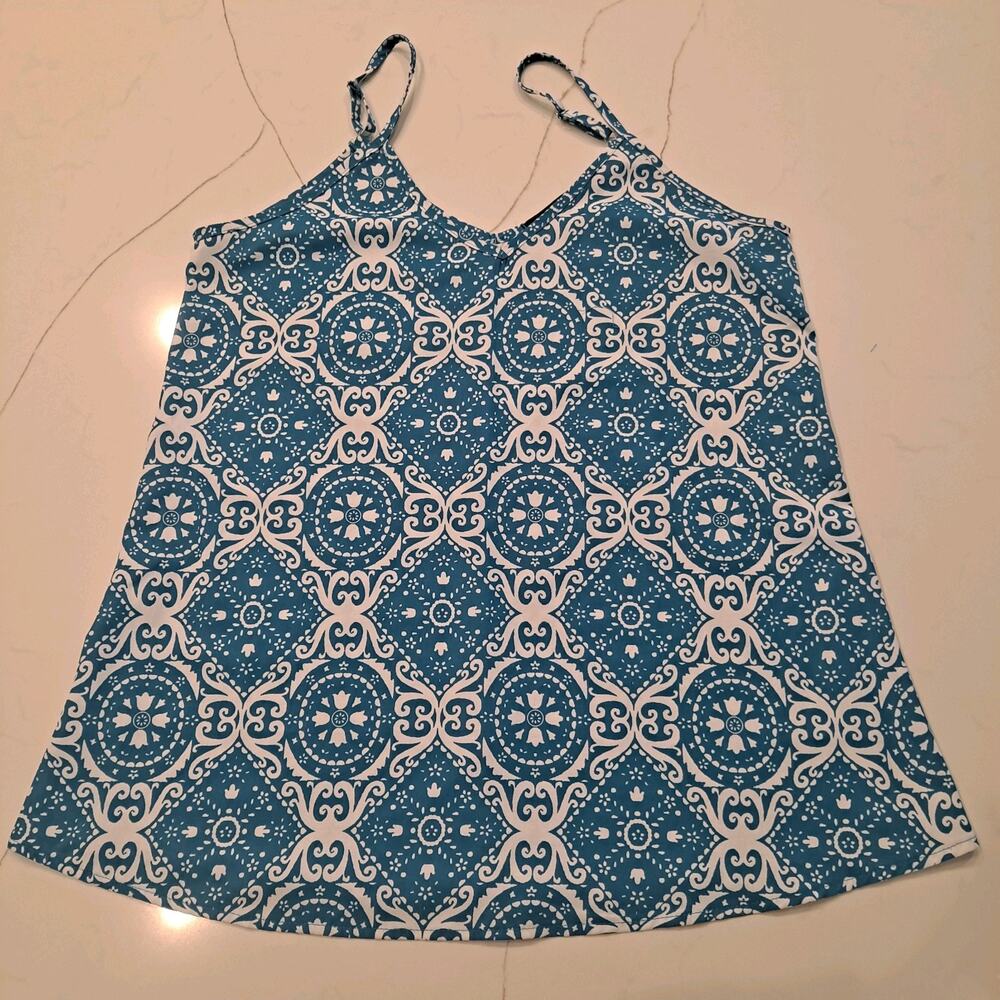 Tecrew Small Tank Women's Teal While Adjustable Straps